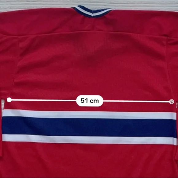 Vintage NHL Montreal Canadiens CCM Red Hockey Jersey | Size M - Picture 7 of 8